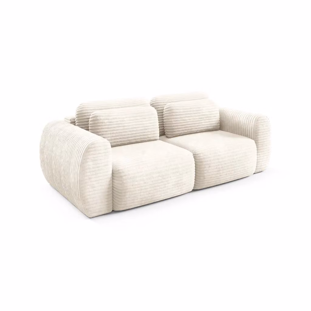 Divano Letto Golgi 2 Posti con Contenitore, Bianco, L: 266 cm x P: 95 cm x H: 76 cm – 2