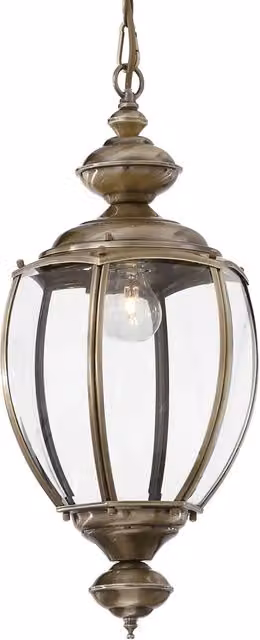 Sospensione Rustica-Country Norma Metallo Ottone Brunito 1 Luce E27