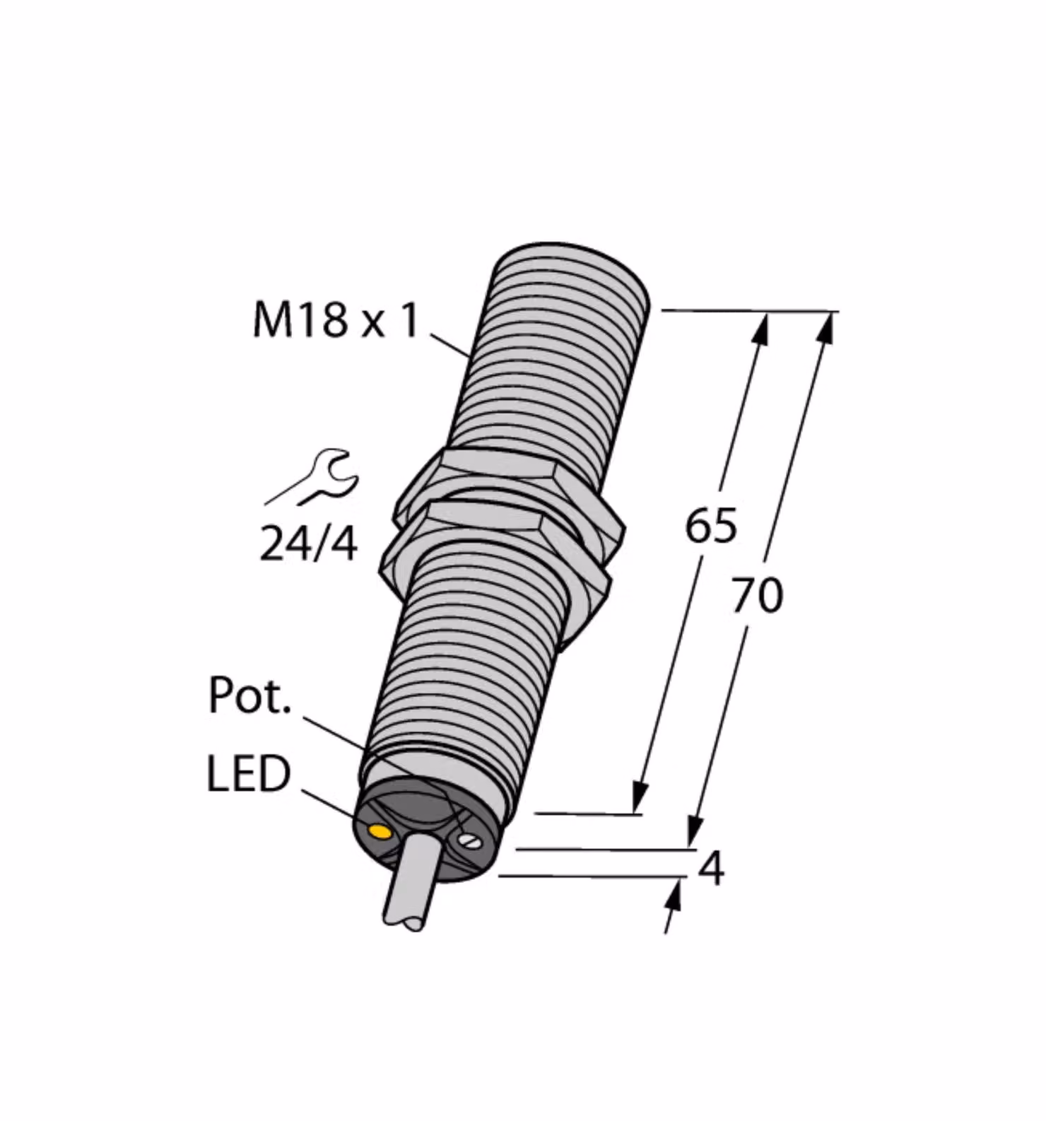 Turck 2504001 - BC5-M18-AP4X, sensore capacitivo