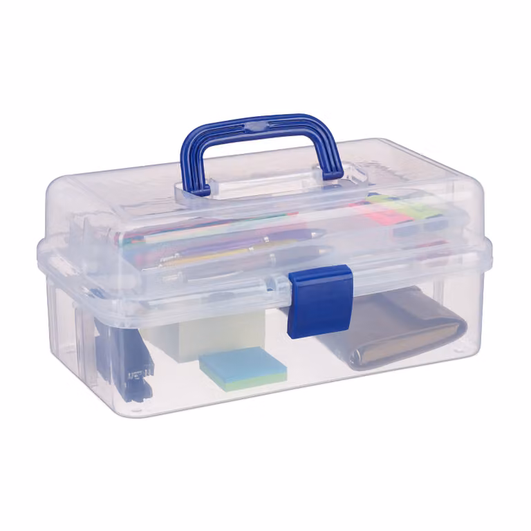 relaxdays 10024158_45 relaxdays Aufbewahrungsbox transparent 33,0 x 39,0 x 17,0 cm