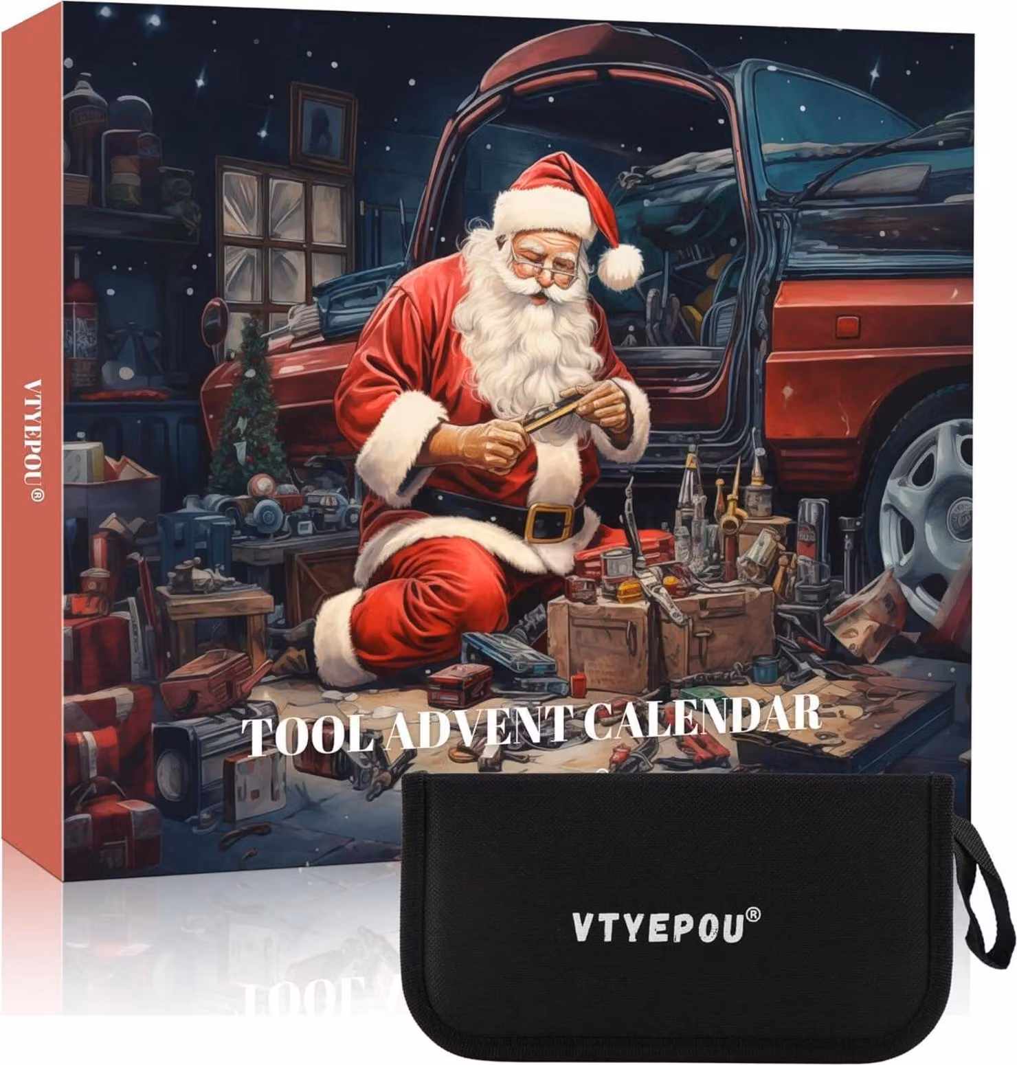VTYEPOU Calendario dell'Avvento set di utensili per uomo 24 in 1 regalo di Natale
