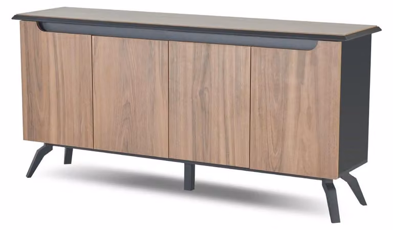 Modernes Braunes Arbeitszimmer Sideboard Luxuriöse Büro Holz Möbel