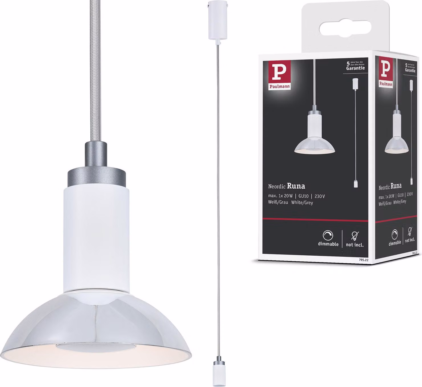 Paulmann Neordic lampada a sospensione Runa