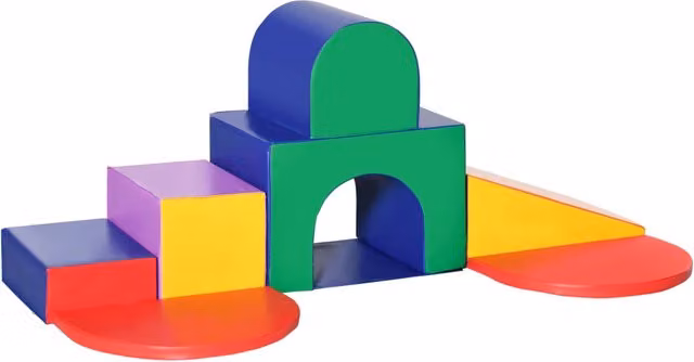Set di 7 Costruzioni Morbide Giordanoshop in Schiuma Multicolore per Bambini L/P/H: 130 x 130 x 40 cm – 1