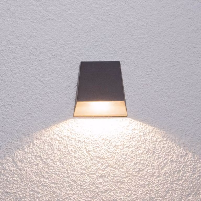 Applique da esterni a LED Hanno Lucande, Nero, Alluminio, Moderno, Applique LED da esterni