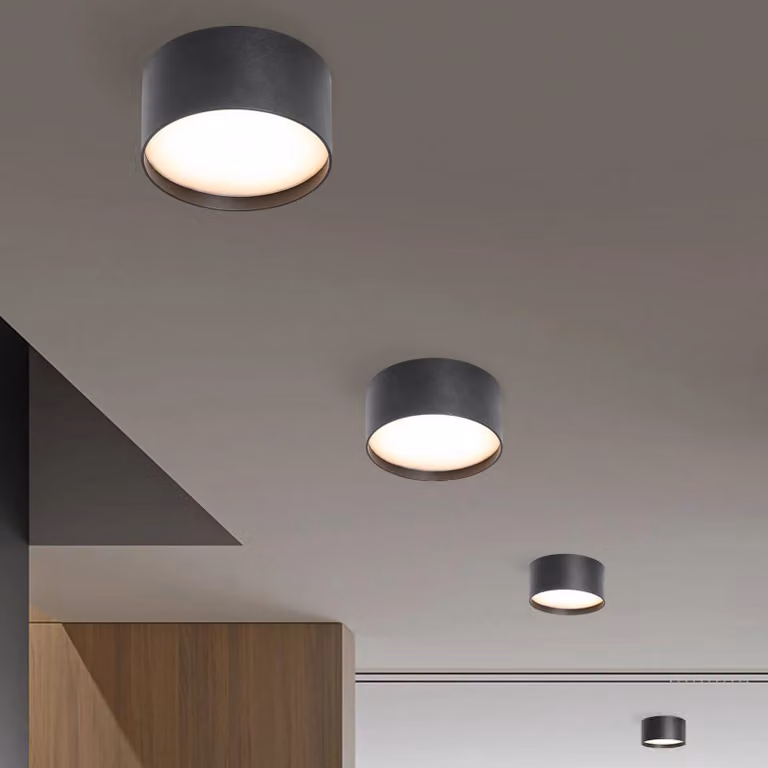 CMD Plafoniera LED 9094, Ø 15 cm, antracite, IP44, metallo 9094, Nero, Alluminio, Moderno, Plafoniere LED