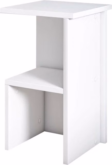 Comodino in legno "Roisin" - 30 x 30 x 50 cm - Bianco