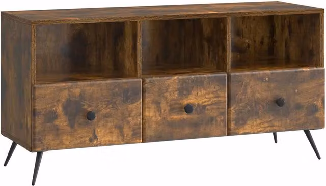 Mobile TV-Credenza Rovere Fumo in Legno Moderno L: 102 cm, P: 34,5 cm, H: 50 cm – 1