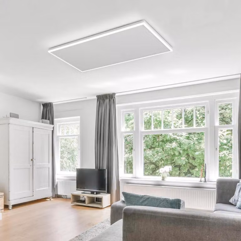 Pannello a infrarossi WLAN della serie QH-HL con illuminazione a LED, 63 x 65,5 cm, 400 watt