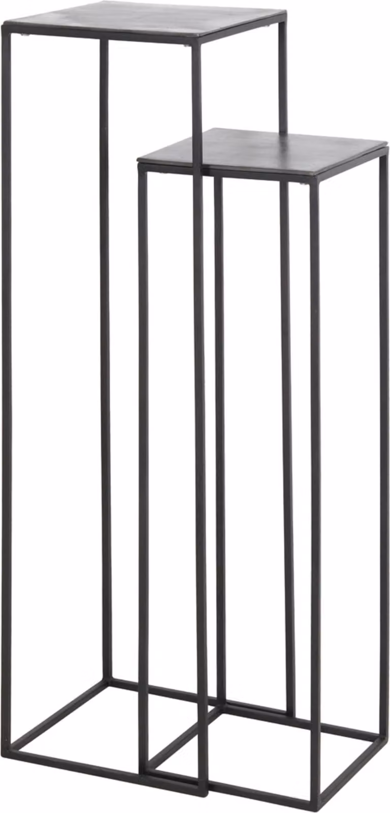 Light & Living set di due colonne Boca ruggine anticato nero opaco - 35x35x120 cm