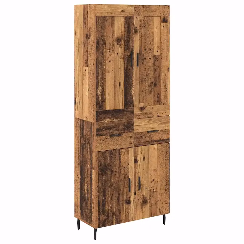 Set di 2 credenze buffet vidaXL in legno e vetro marrone per cucina e soggiorno – 2