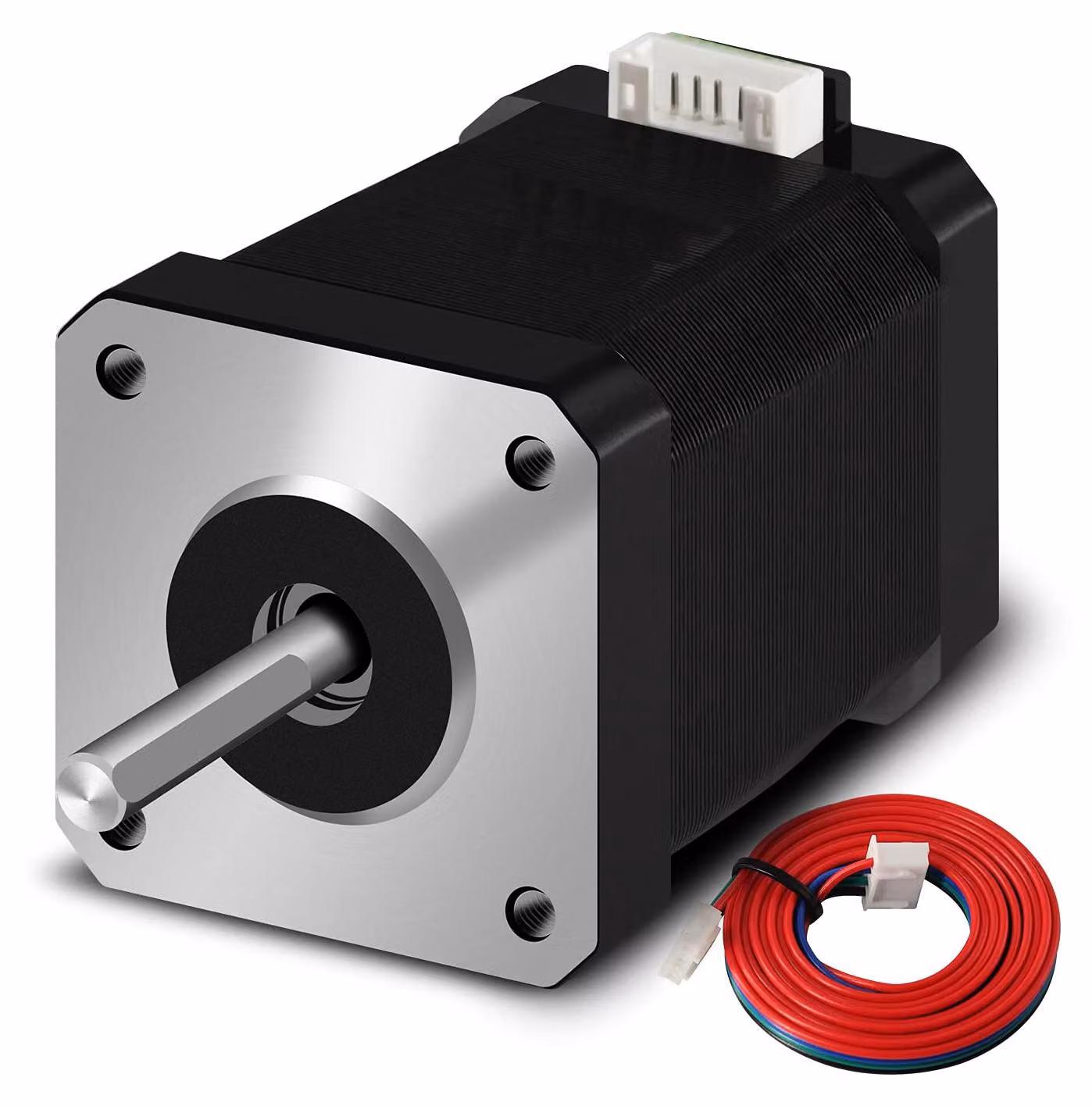 Motore passo-passo Nema 17, dimensioni 42x48 mm, 1.5A-3.8V, 2 fasi, 4 fili