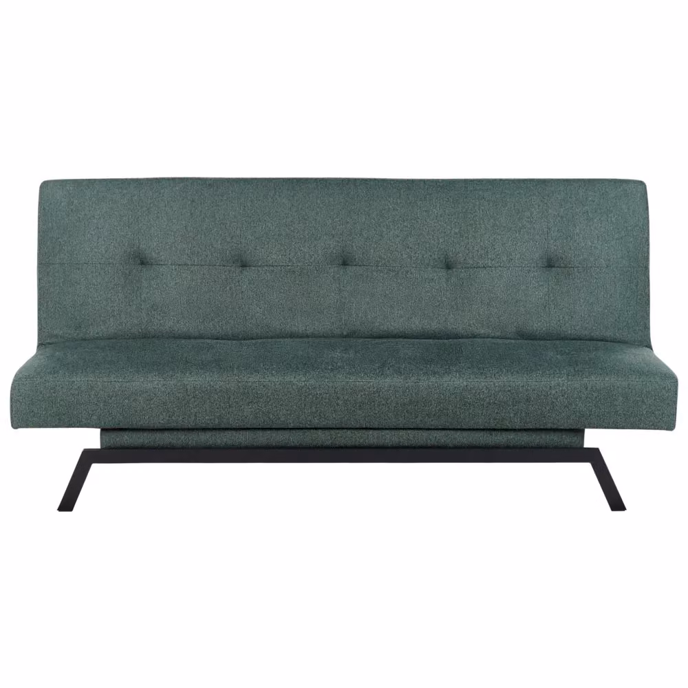 Divano Letto Beliani 3 Posti con Meccanismo Click Clack, Rivestimento in Tessuto Verde Patchwork Multicolore con Motivo Astratto Moderno – 2