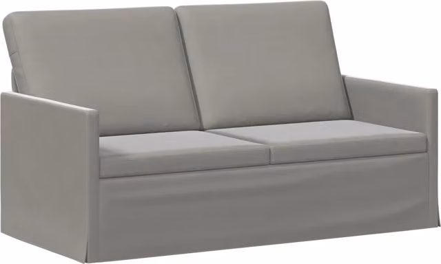 Divano a 2 posti moderno vidaXL in velluto grigio con struttura in metallo L: 150 cm, P: 81 cm, H: 82 cm