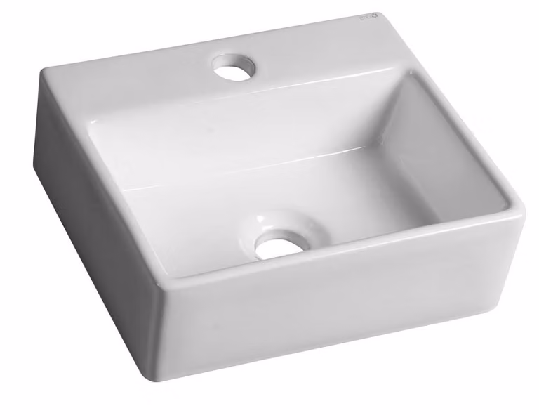 Sapho Small - Lavabo GIULIA, 335x290 mm, con 1 foro per rubinetto, bianco BH7002