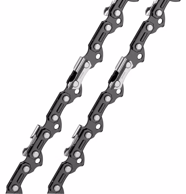 2 catene per motosega, passo 0,325"; 74 maglie. 4 giunti di trasmissione, diametro 1,6 mm, lunghezza 45 cm