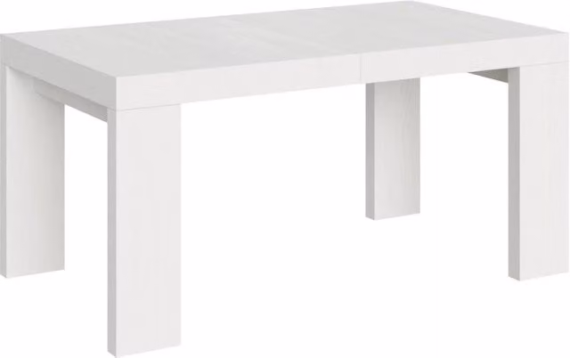 Tavolo rettangolare allungabile Roxell in legno bianco frassino L/P/H: 160-420 x 90 x 77 cm – 1