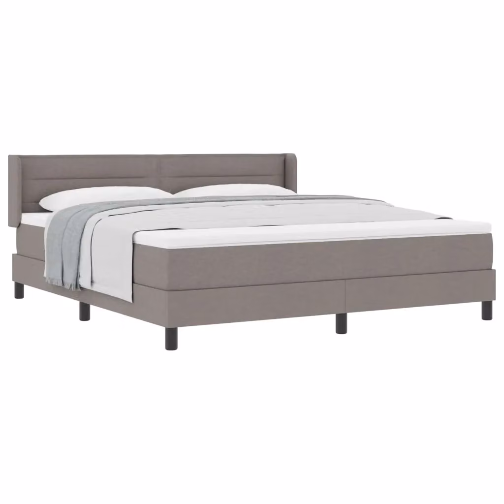 Letto a molle con testiera Talpa vidaXL in tessuto beige o grigio L: 180 cm, P: 200 cm, H: 280 cm – 2