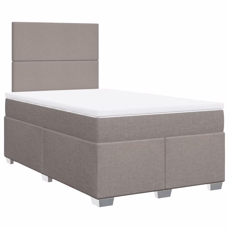 Giroletto a Molle con Materasso Tortora 120x190 cm in Tessuto