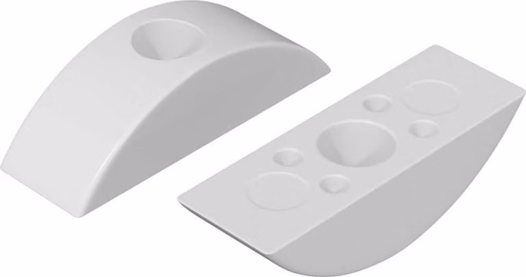 Dado a mezzaluna 2 pcs Bianco M6 Polipropilene