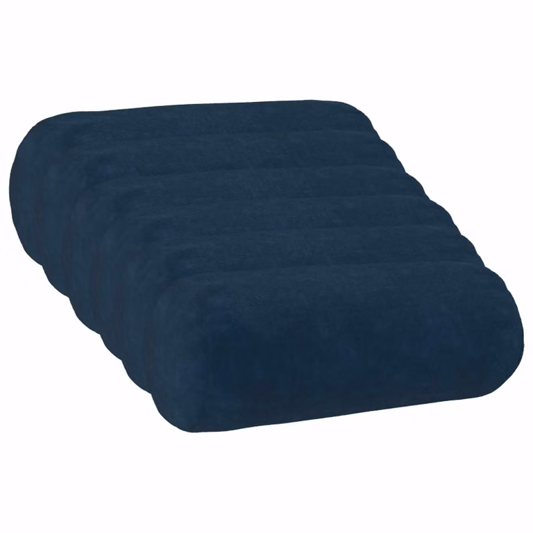 vidaXL Cuscino con cuscino HEERLEN 6 pz Blu Fleece in microfibra