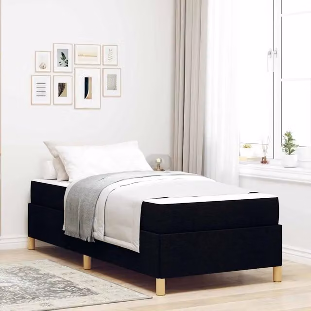 Struttura del letto Nero 80 x 200 cm Tessuto 3398894