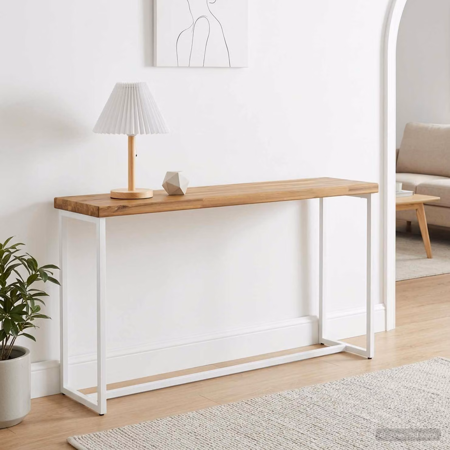 Piano del tavolo rettangolare in legno di acacia vidaXL, finitura opaca, L 100 x P 30 x H 3,2 cm