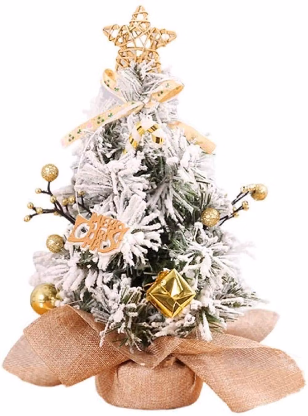 Mini albero di Natale decorativo - 30 cm, color oro