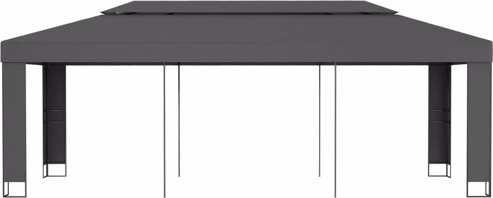Gazebo con Tetto Doppio 3x6 m Antracite