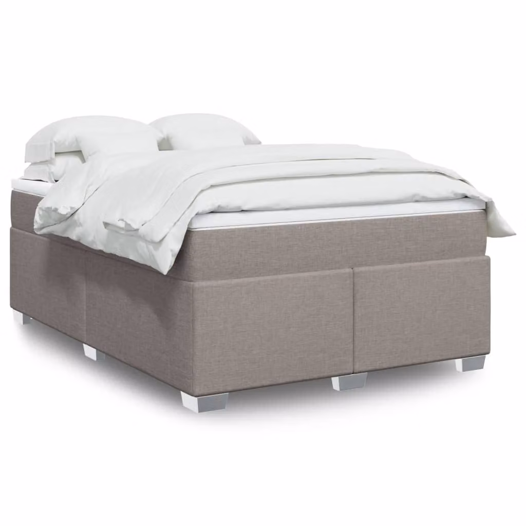 vidaXL Giroletto a Molle con Materasso in Tessuto, L/P: 160 x 200 cm