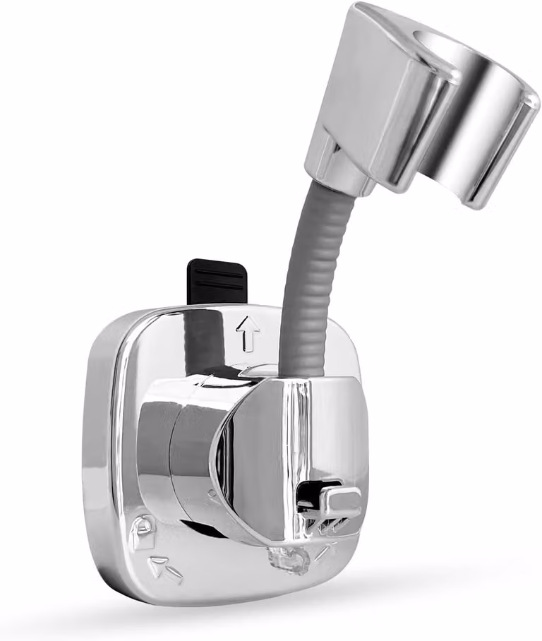 Supporto per soffione doccia - Universale - Ventosa - Supporto doccia regolabile a 360° - Montaggio a parete - Non richiede foratura - Installazione in pochi secondi
