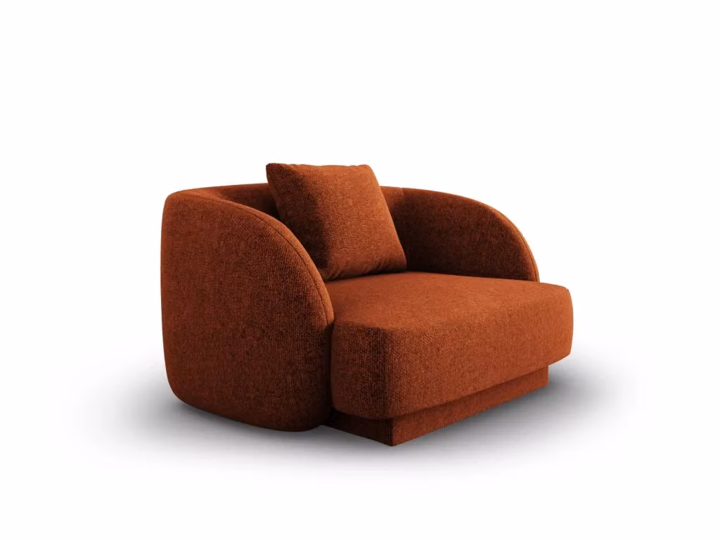 Poltrona Tulum Cosmopolitan Design in ciniglia color arancione per il tuo living – 2