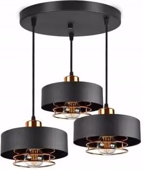 FKL DESIGN Home Deco lampada da soffitto lampada a sospensione lampada a sospensione nero bianco rame
