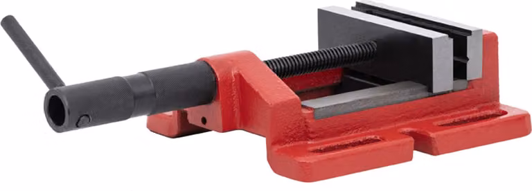 Morsa per macchina STIER, ganasce da 120 mm, larghezza di serraggio 110 mm, scanalatura a V per materiali rotondi, forza di serraggio 1250 N, 5,4 kg