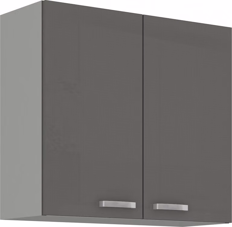 Armadietto superiore da cucina ULLERIKE - larghezza 80 cm, grigio
