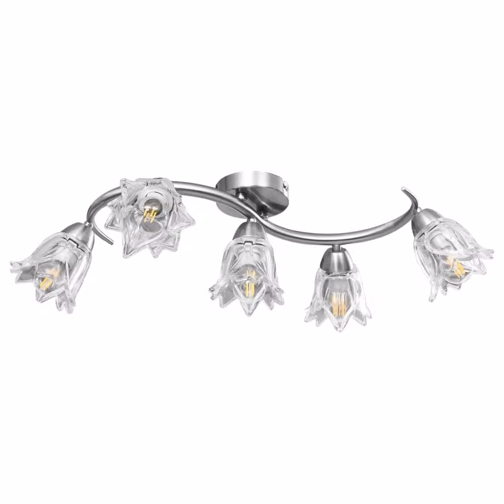 vidaXL Plafoniera con paralume in vetro per 5 lampadine E14