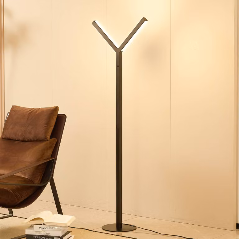 Lampada da terra a LED Ilian Lucande, dimmerabile, Nero, Soggiorno / Sala da pranzo, Metallo, Moderno, Lampada LED da terra