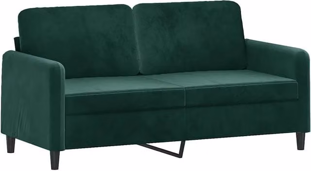 Divano | Divano da soggiorno | Sofa a 2 Posti Verde Scuro 140 cm in Velluto
