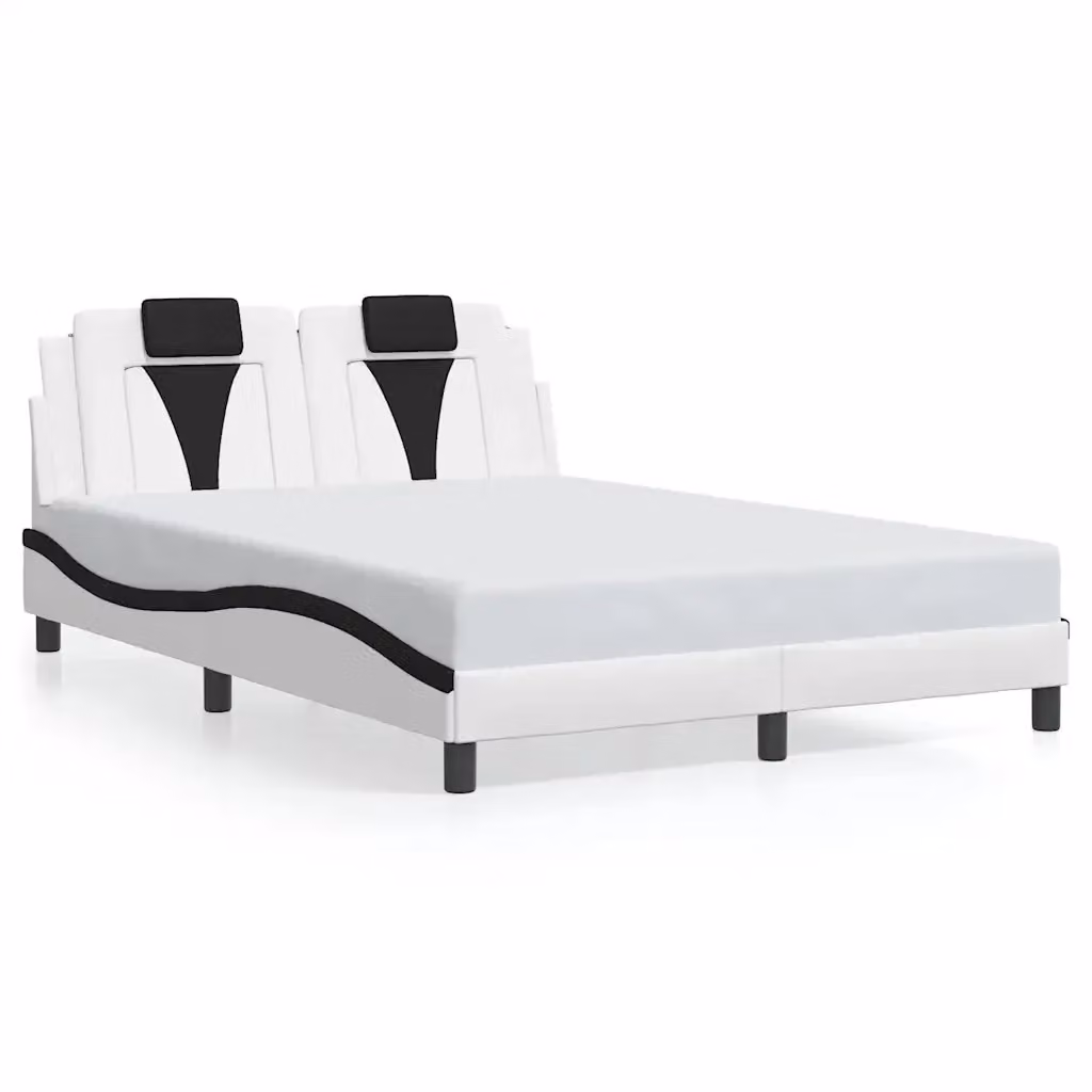 Giroletto Viana vidaXL in similpelle nero e bianco, L/P/H: 200 x 140 x 74,5 cm – 2