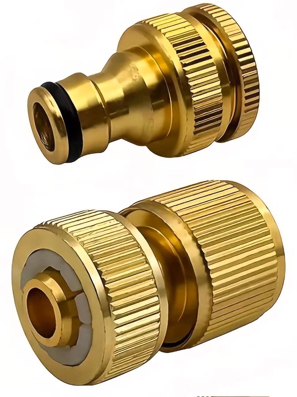 Raccordi per l'acqua da giardino, materiale metallico, elevata resistenza alla pressione, un set