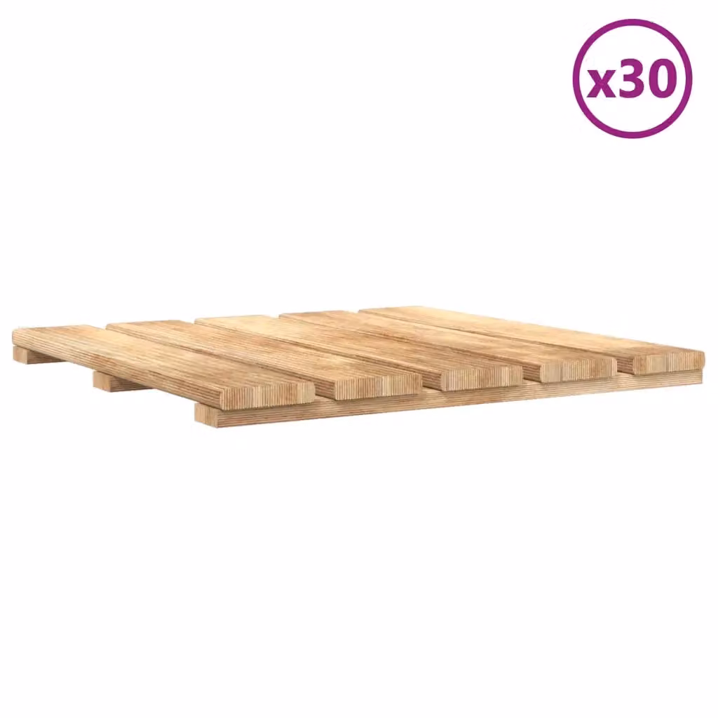 Set di 30 piastrelle per decking vidaXL in legno, colore marrone, 50 x 50 cm – 2