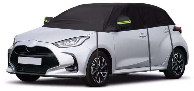 Copertura parziale per auto, compatibile con Toyota Yaris 2013-2024 (modello XP150, versione hatchback), adatta a tutte le condizioni atmosferiche, impermeabile e con protezione UV