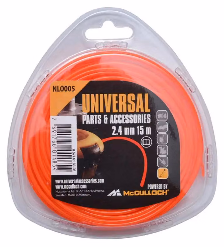 Corda per trimmer profilo tondo UNIVERSAL 2.4 mm 15 m