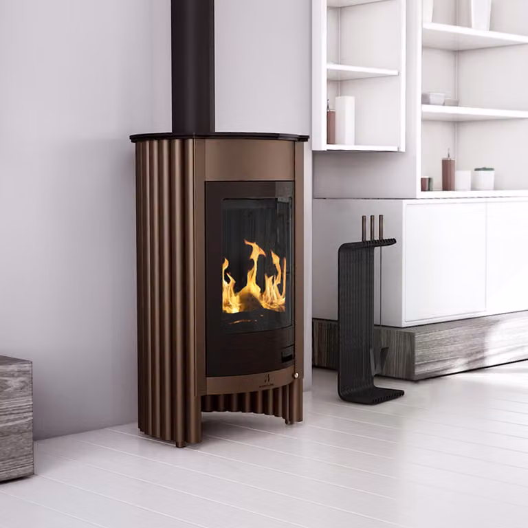 Caminetto HS FLAMINGO MASTERFLAMME Medie I - marrone - velluto