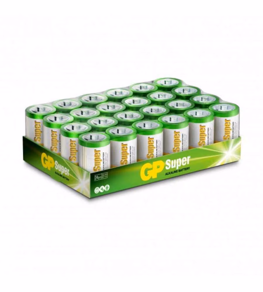13A-S24 / LR20 / D - Batteria Super Alcalina Torcia D (Confezione 24 Pezzi)