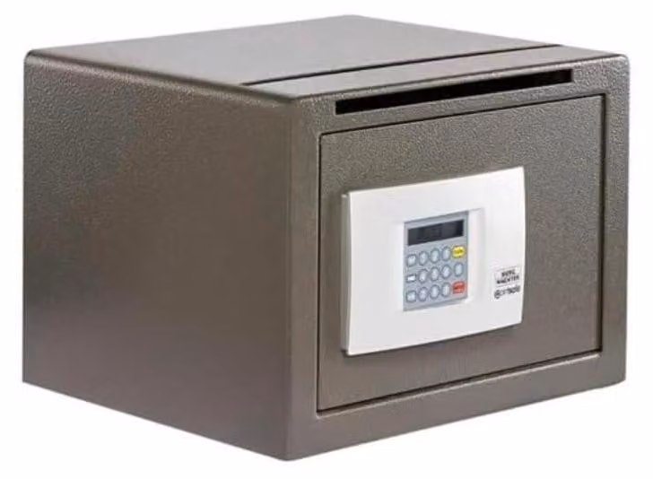Cassaforte per mobili, con serratura elettronica a combinazione - Capacità: 20,5 litri - Acciaio legato - Colore: nero