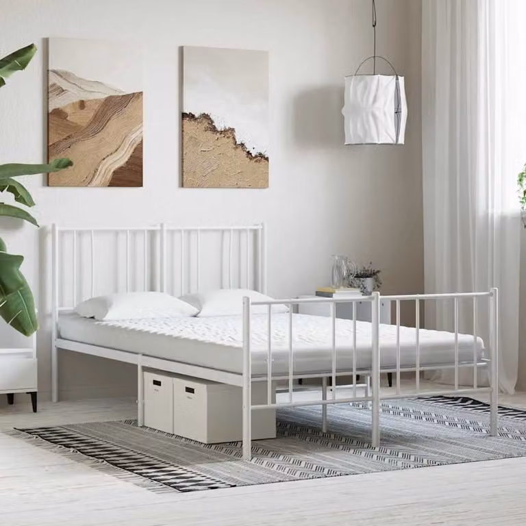 vidaXL Materasso in Schiuma Bianco 120x220 cm 7 Zone Durezza 20 ILD