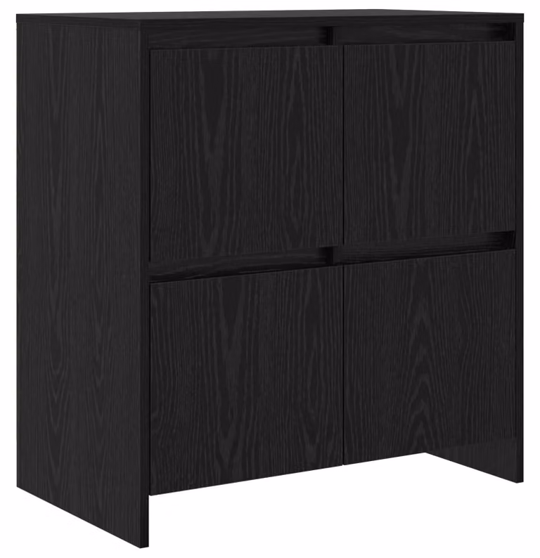 Credenza Rovere Nero 70 x 41 x 75 cm Legno multistrato