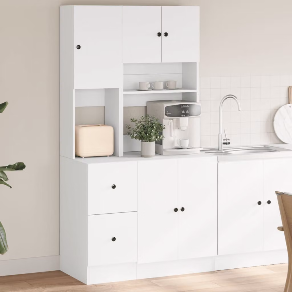 Pensile da cucina moderno vidaXL bianco in legno MDF con ante a battente L/P/H: 95 x 50 x 180 cm