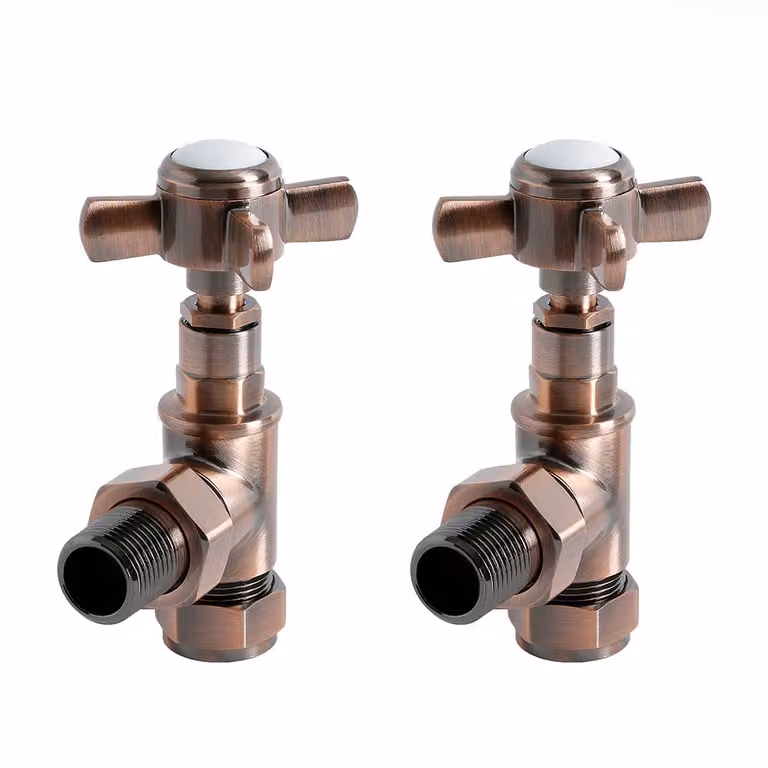 Valvole a Squadra Bronzo Lucidato ad Olio da Ø15mm